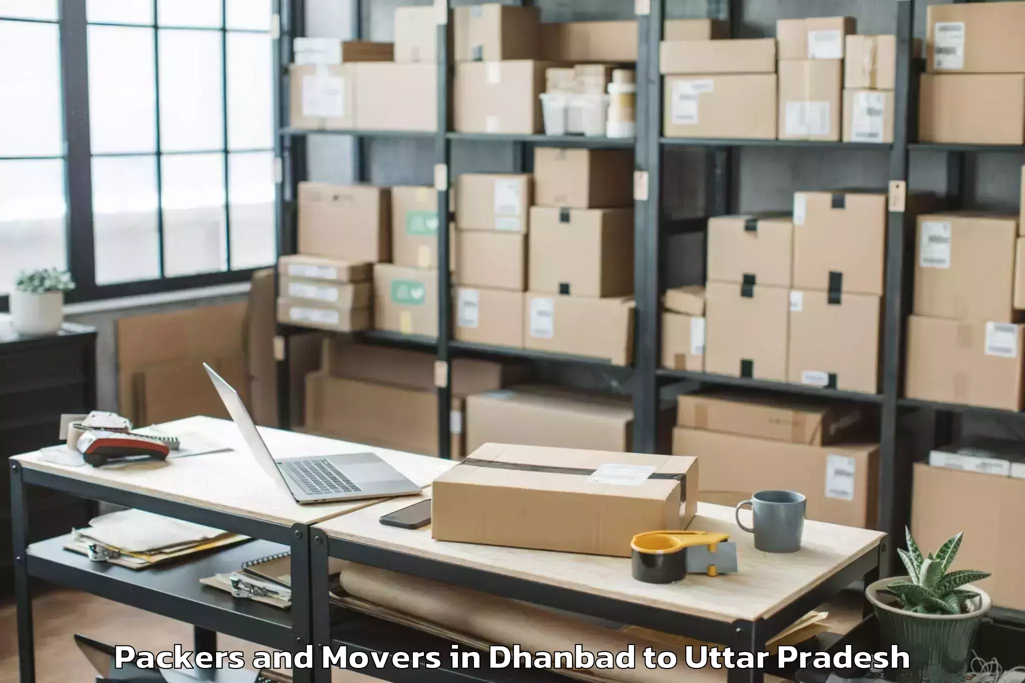 Easy Dhanbad to Nighasan Packers And Movers Booking